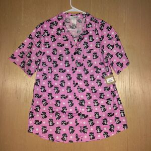 Eva Rose Raccoon Polka Dot Blouse Size L